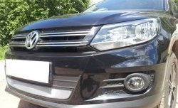 1 539 р. Сетка на бампер Sport&Style Russtal (хром) Volkswagen Tiguan NF рестайлинг (2011-2017)  с доставкой в г. Таганрог. Увеличить фотографию 3