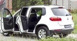 2 459 р. Накладки порожков салона RA Volkswagen Tiguan NF рестайлинг (2011-2017) (Комплект (передние+задние))  с доставкой в г. Таганрог. Увеличить фотографию 2