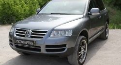 999 р. Реснички на фары RA  Volkswagen Touareg  GP (2002-2007) дорестайлинг (Неокрашенные)  с доставкой в г. Таганрог. Увеличить фотографию 5