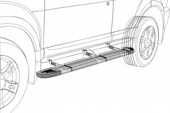 24 799 р. Порожки для ног на Slitkoff Optima  Volkswagen Touareg  GP (2002-2010) дорестайлинг, рестайлинг (Silver)  с доставкой в г. Таганрог. Увеличить фотографию 5