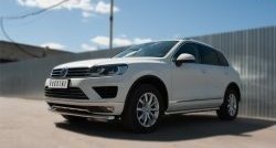 21 449 р. Одинарная защита переднего бампера диаметром 63 мм SLITKOFF  Volkswagen Touareg  NF (2014-2018) рестайлинг  с доставкой в г. Таганрог. Увеличить фотографию 4