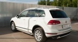 19 999 р. Одинарная защита заднего бампера диаметром 63 мм SLITKOFF Volkswagen Touareg NF рестайлинг (2014-2018)  с доставкой в г. Таганрог. Увеличить фотографию 4