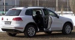 2 859 р. Накладки на порожки автомобиля RA Volkswagen Touareg NF рестайлинг (2014-2018) (Комплект (4 шт.))  с доставкой в г. Таганрог. Увеличить фотографию 2