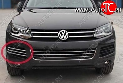 14 399 р. Вставки в боковые воздуховоды перднего бампера СТ Volkswagen Touareg NF дорестайлинг (2010-2014)  с доставкой в г. Таганрог