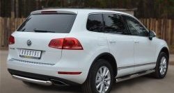 16 999 р. Одинарная защита заднего бампера из трубы диаметром 76 мм SLITKOFF Volkswagen Touareg NF дорестайлинг (2010-2014)  с доставкой в г. Таганрог. Увеличить фотографию 4