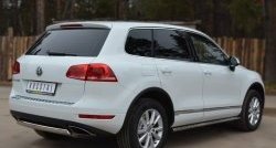 16 849 р. Защита заднего бампера (Ø75x42 мм, нержавейка) Russtal Volkswagen Touareg NF дорестайлинг (2010-2014)  с доставкой в г. Таганрог. Увеличить фотографию 4