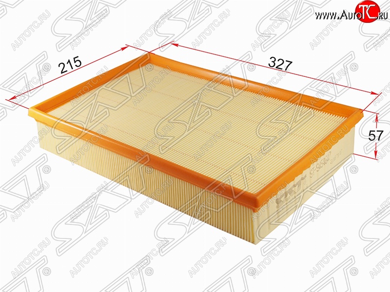 439 р. Фильтр воздушный двигателя SAT (327х215х57 mm)  Volvo S60  RS,RH седан - XC70  с доставкой в г. Таганрог