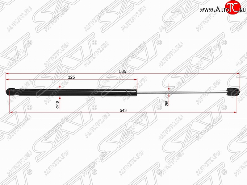 589 р. Газовый упор крышки багажника SAT  Volvo S60  FS седан (2010-2013) дорестайлинг  с доставкой в г. Таганрог