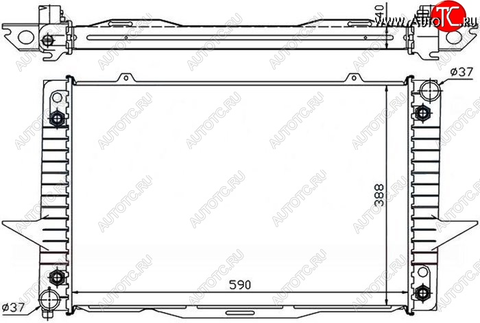 10 799 р. Радиатор двигателя (пластинчатый, 2.0T/2.3T/2.5T, АКПП) SAT (36 мм)  Volvo S70 - V70  с доставкой в г. Таганрог