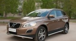 13 849 р. Защита порогов из круглой трубы диаметром 63 мм Russtal Volvo XC60  дорестайлинг (2008-2013) (Защита порогов с со скосами на торцах (вариант 1))  с доставкой в г. Таганрог. Увеличить фотографию 8