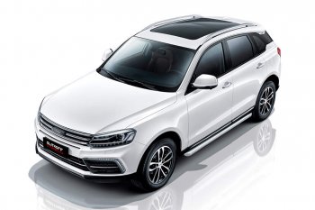 13 999 р. Защита порогов Slitkoff (d57 мм)  Zotye Coupa  B11F (2019-2021) (Нержавейка, Полированная)  с доставкой в г. Таганрог. Увеличить фотографию 1