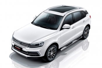 17 899 р. Защита порогов Slitkoff (d76 мм, с проступями)  Zotye Coupa  B11F (2019-2021) (Нержавейка, Полированная)  с доставкой в г. Таганрог. Увеличить фотографию 1